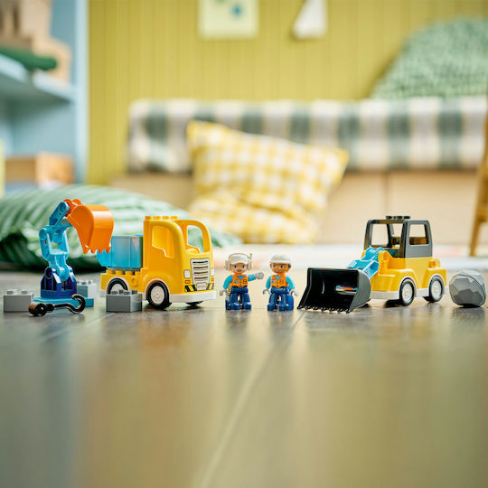 LEGO Duplo 3in1 Construction Vehicles for 2+ Years 22 Pieces