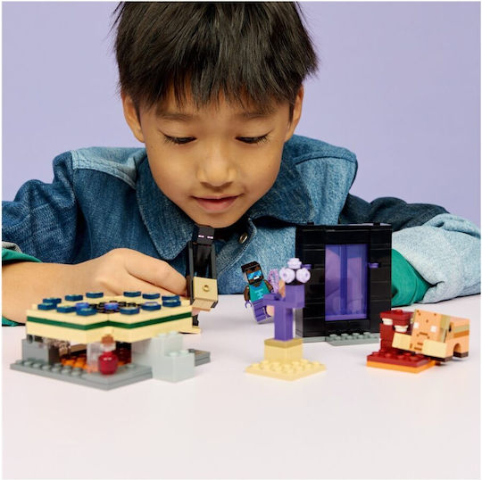 LEGO Minecraft Nether & End Portal Journey for Ages 7+ 192 Pieces