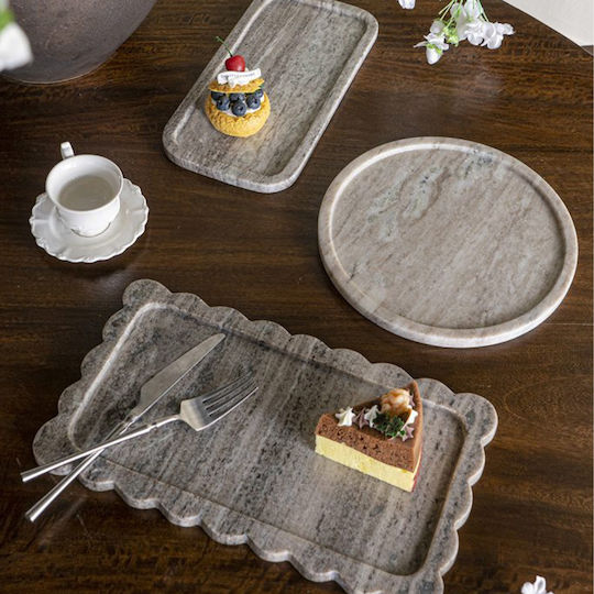 Artekko Marble Rectangular Decorative Tray 35.5x20x1.8cm