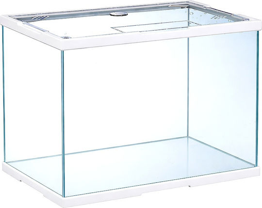 Aquarium 33 Liter Kunststoffrahmen & Deckel – Super Weiße Glas – M40,5xπ26xυ31cm – Glasdicke 4mm