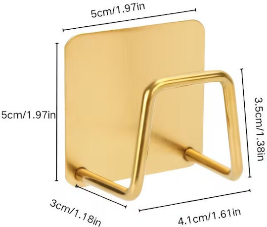Sponge Holder Made of Inox Steel Gold