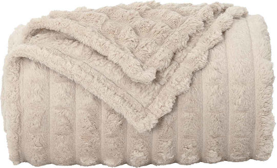 vidaXL Ριχτάρι Πολυθρόνας Fleece 150x130εκ. Μπεζ