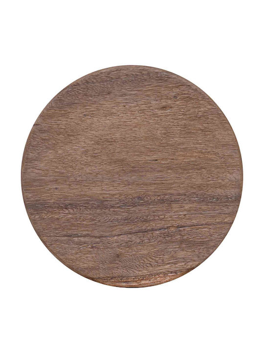 vidaXL Round Side Table Made of Solid Wood Natural 30x30x45 cm