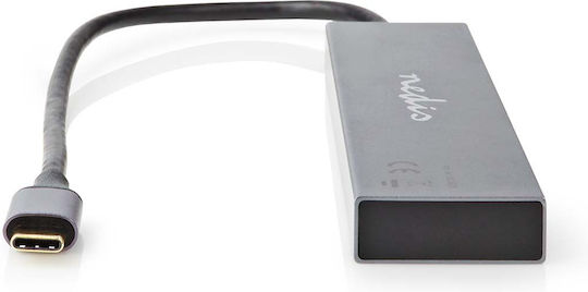Nedis USB Хъб 10 Порта USB 3.2 с USB-C Връзка Сив