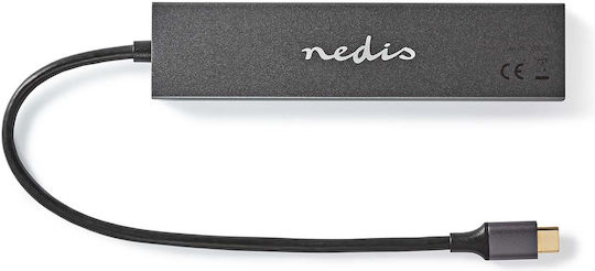Nedis USB Хъб 10 Порта USB 3.2 с USB-C Връзка Сив