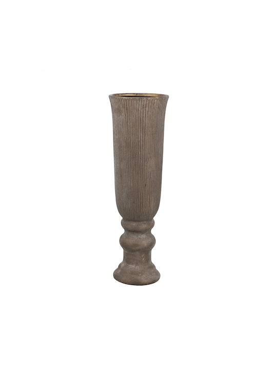 Artekko Decorative Vase Candia Brown 17.5x17.5x56.5cm