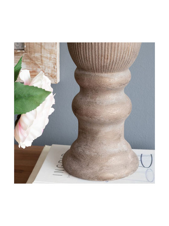 Artekko Decorative Vase Candia Brown 17.5x17.5x56.5cm
