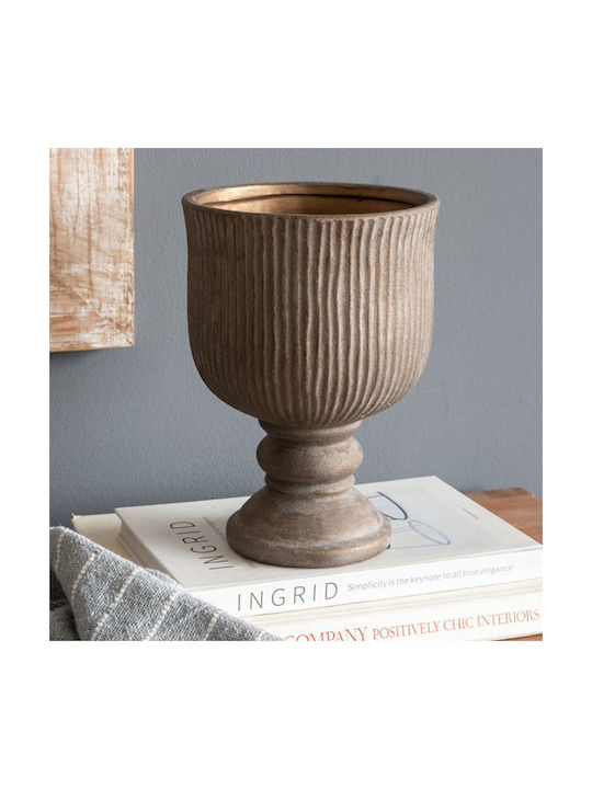 Artekko Decorative Vase Candia Brown 17.5x17.5x24cm