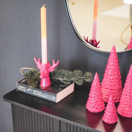 Housevitamin Κηροπήγειο Reindeer Ceramics Neon Pink