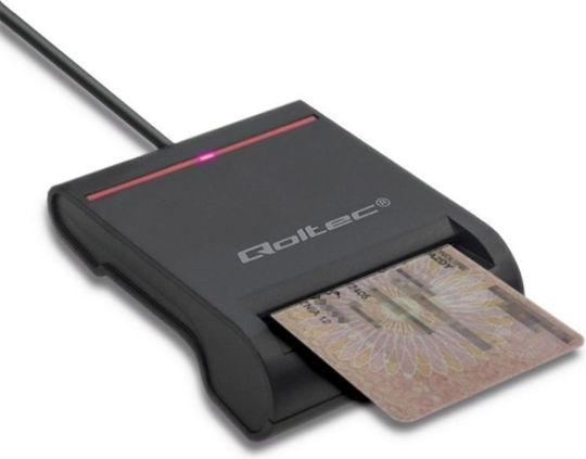 Qoltec Smart Id Chip Card Reader USB 2.0