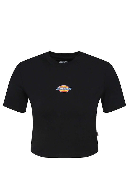 Maple Valley Women's Summer Crop Top Cotton Short Sleeve Black