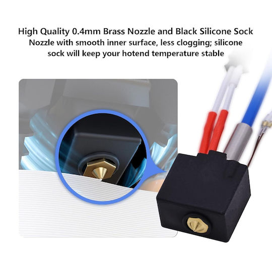 Cap De Imprimare Anycubic Kobra 2 Bloc De Încălzire Hotend Pentru Imprimantă 3D 5 Duze 0.4 Mm Protecție Silicon 24 V Anycubic Kobra 2 Kobra 2 Neo Kobra 2 Pro Kobra 2 Plus Kobra 2 Max