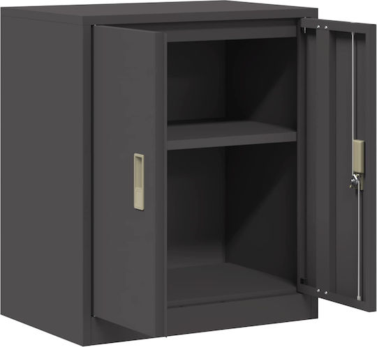 Ντουλάπι Γραφείου Μεταλλικό Μαύρο 60x40x70cm
