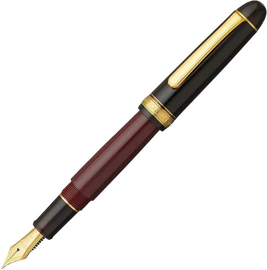 Platinum Refill Nib Fountain Pen Fine Brown with 2 Replacement Nibs