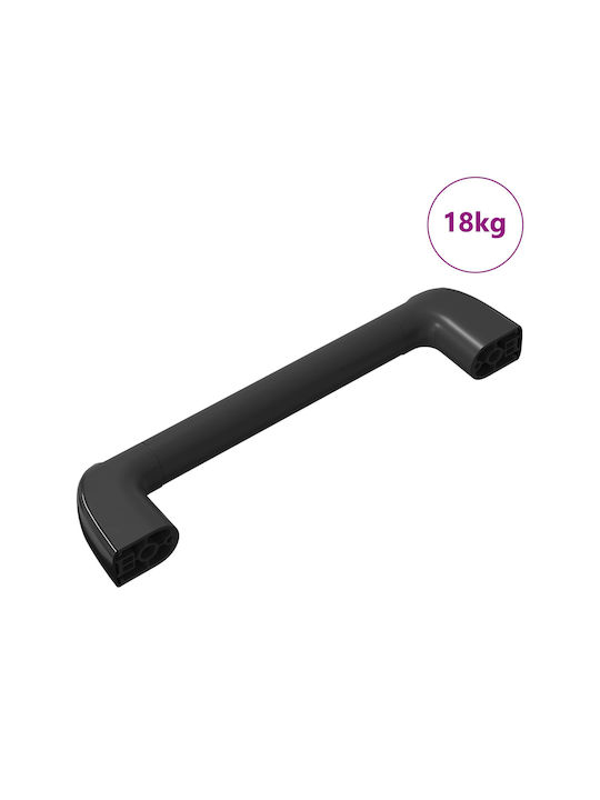 vidaXL Handle Furniture made of Metallic Black 380mm (Center Distance 34mm) 864709 1pcs