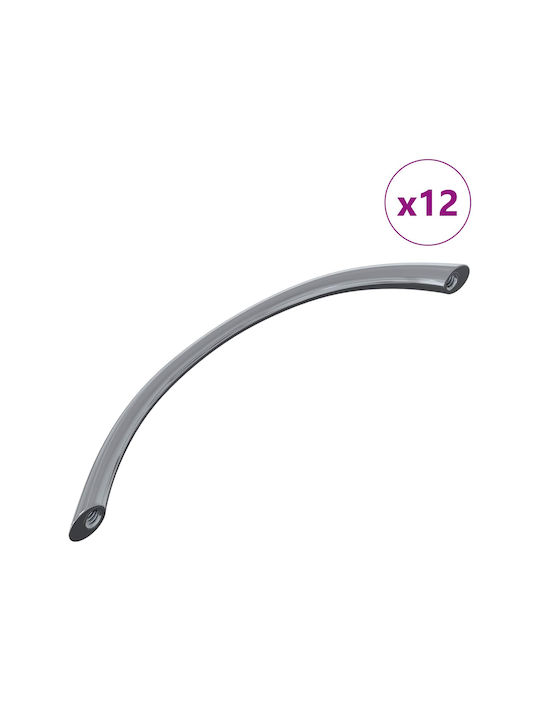 vidaXL Handle Furniture made of Metallic Silver 864690 12pcs