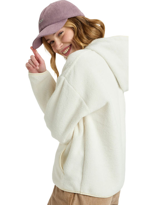 Cool Calling Winterlich Damen Bluse Langärmelig mit Kapuze Ecru