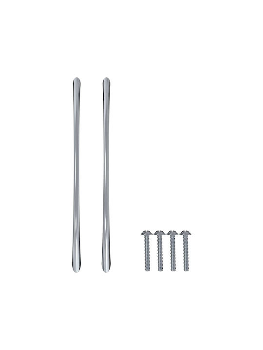 vidaXL Handle Furniture made of Metallic Silver 864689 2pcs