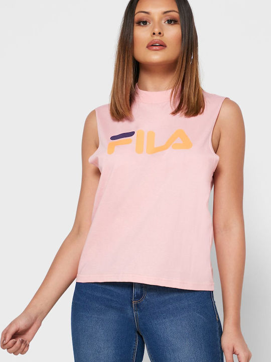 Helena Women's Summer Cotton Sleeveless Pink Blouse