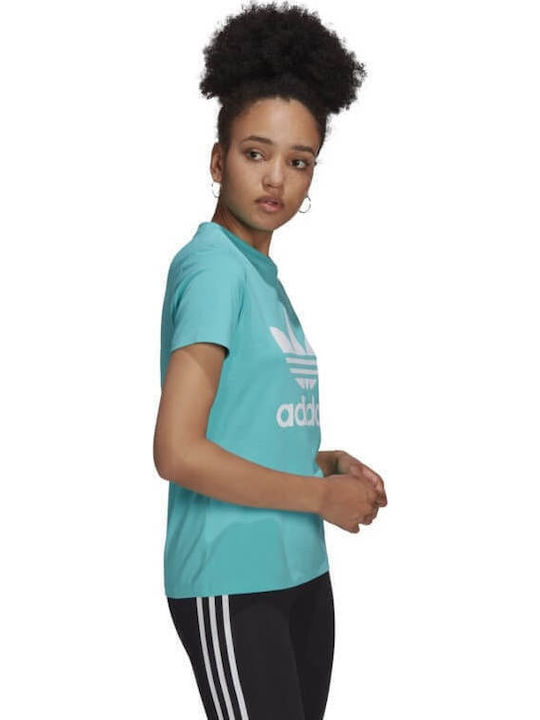 Adicolor Classics Trefoil Дамско Аθληчно T-shirt На Райета Полу Минт Rush