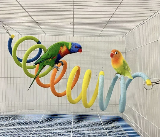 Parrot Perch Rope Flexi Birds Kingdom Rainbow Perch 30cm