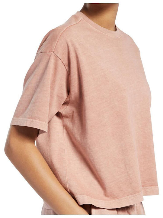 Classics Natural Dye Women's Summer Crop Top Cotton Short Sleeve Canyon Coral