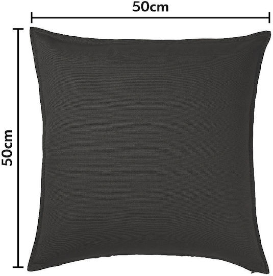 Koupakoupa Sofa Cushion Size Matters 100% Cotton Black 50x50cm