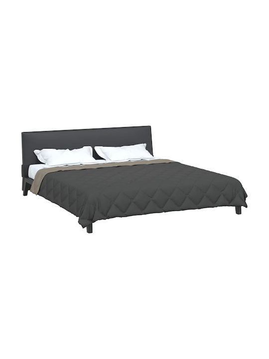 vidaXL Super King Decke 220x240cm Hellgrau Anthrazit