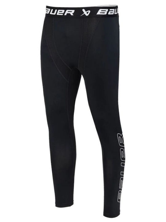 Bauer Herren Sportleggings Kompression Lang Schwarz