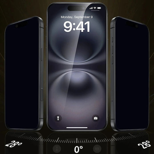 ESR Privatsphäre Gehärtetes Glas 3Stück Schwarz (iPhone 17 / 17 Pro / 16 Pro)