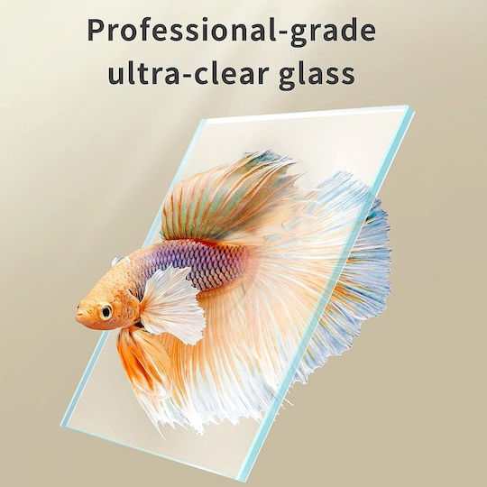 Turtle Tank 40.5 Liters Pf50-40 Curved Front Super White Glass M50xW27xH30cm Glass Thickness 5mm