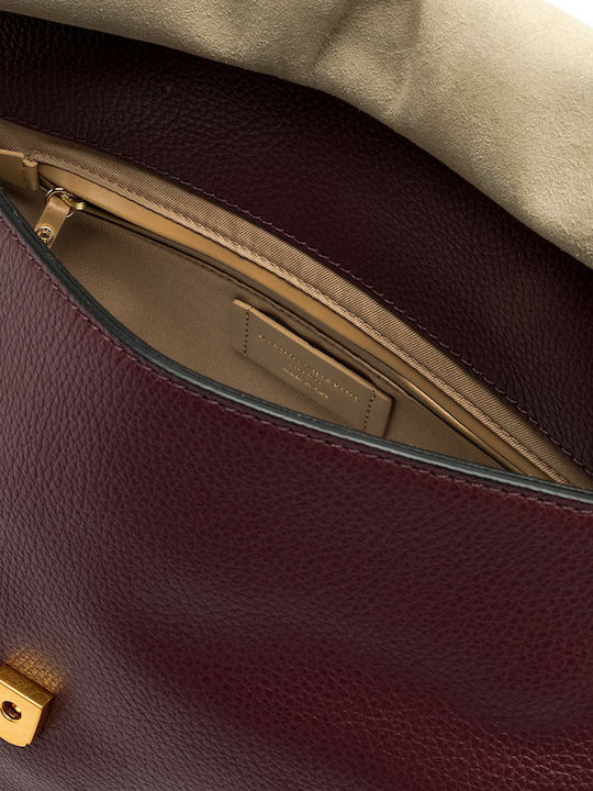 Leather Women's Bag Shoulder Burgundy