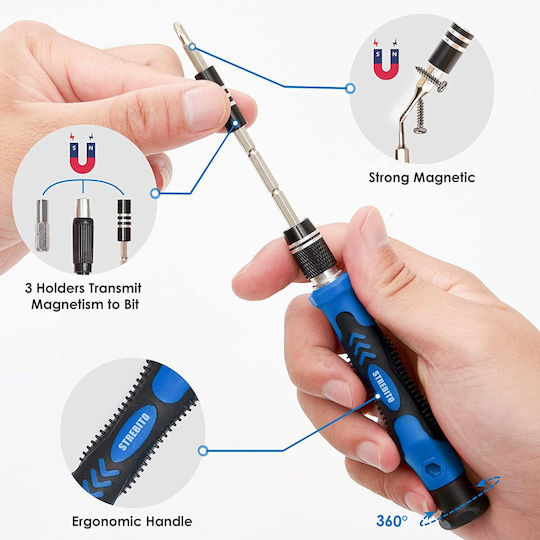 Screwdriver Set 142 Pieces Precision Screwdriver for Electronic Devices Magnetic Repair Kit 120 Bits Phone Macbook Computer Laptop PC Tablet