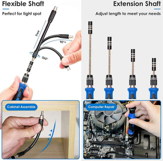 Screwdriver Set 142 Pieces Precision Screwdriver for Electronic Devices Magnetic Repair Kit 120 Bits Phone Macbook Computer Laptop PC Tablet
