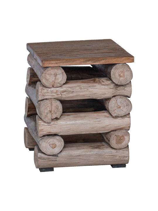 vidaXL Coffee Table from Solid Wood Natural M30xL30xH38cm