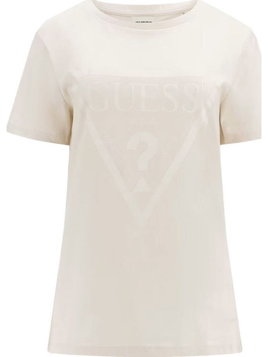 Adele Γυναικείο T-shirt Μπεζ Ανοιχτό