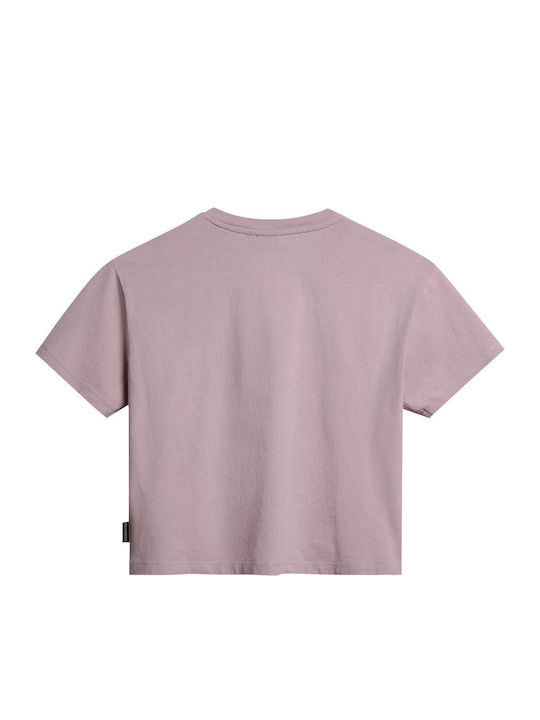 S-morgex Γυναικείο Αθλητικό Crop T-shirt Lilac Keep