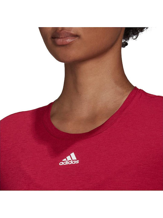 3 Stripes Γυναικείο T-shirt Ριγέ Μπορντό