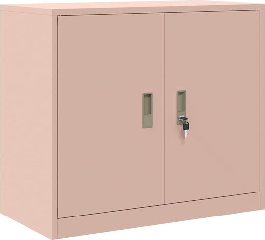 Ντουλάπι Γραφείου Μεταλλικό Ροζ 80x40x70cm