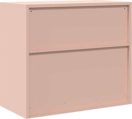 Ντουλάπι Γραφείου Μεταλλικό Ροζ 80x40x70cm