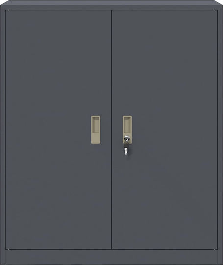 Metal Office Cabinet Anthracite 90x40x105cm