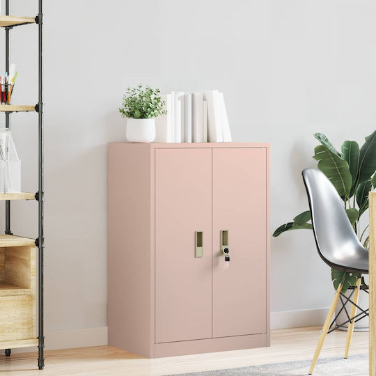 Dulap De Depozitare Pentru Birou Metalic Roz 60x40x90cm