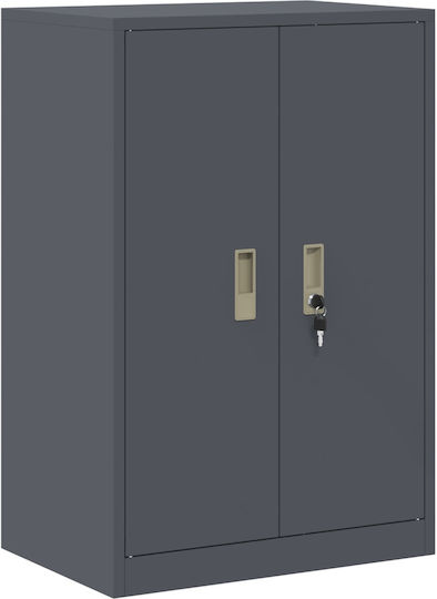 Dulap Cabinet De Birou Metalic Antracit 60x40x90cm