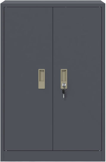 Dulap Cabinet De Birou Metalic Antracit 60x40x90cm