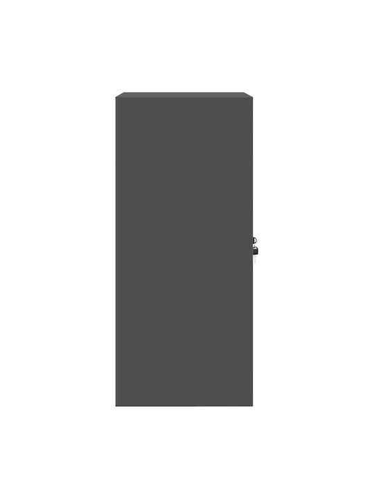 Office Storage Metal Cabinet Charcoal L60xW40xH90cm