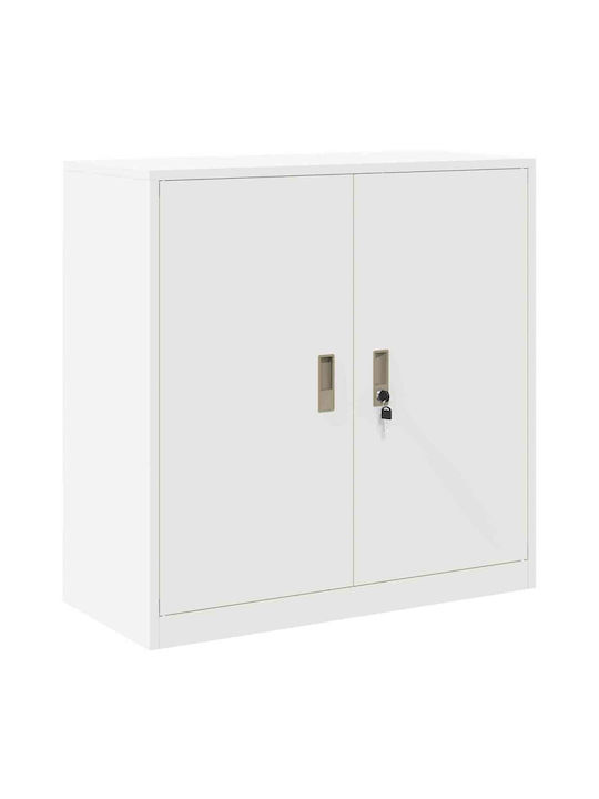 Cabinet de Birou Metalic Alb 90x40x90cm