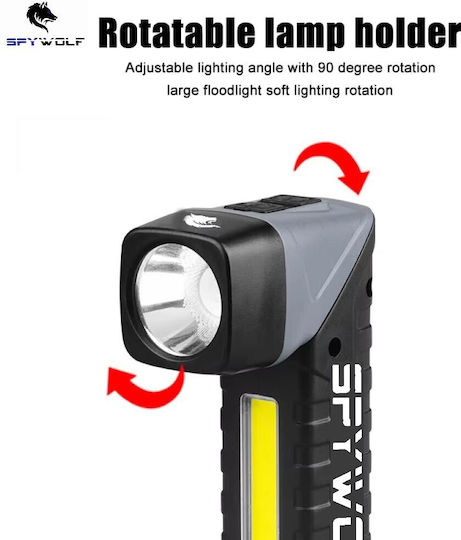 Rechargeable Work Light with Extension Cord LED with Brightness up to 2900lm Lens