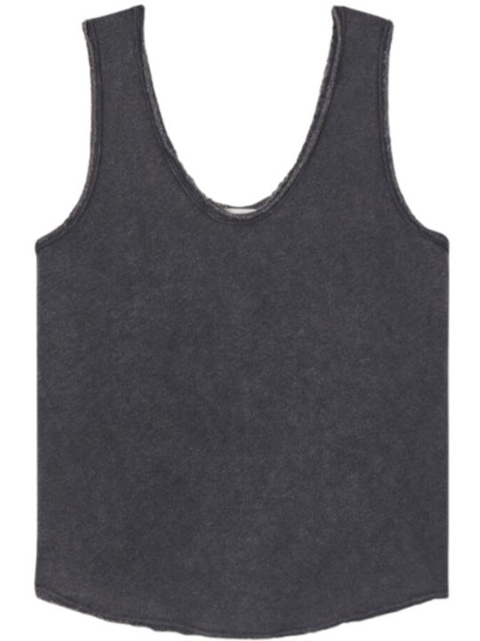 Women's Summer Blouse Cotton Sleeveless Black