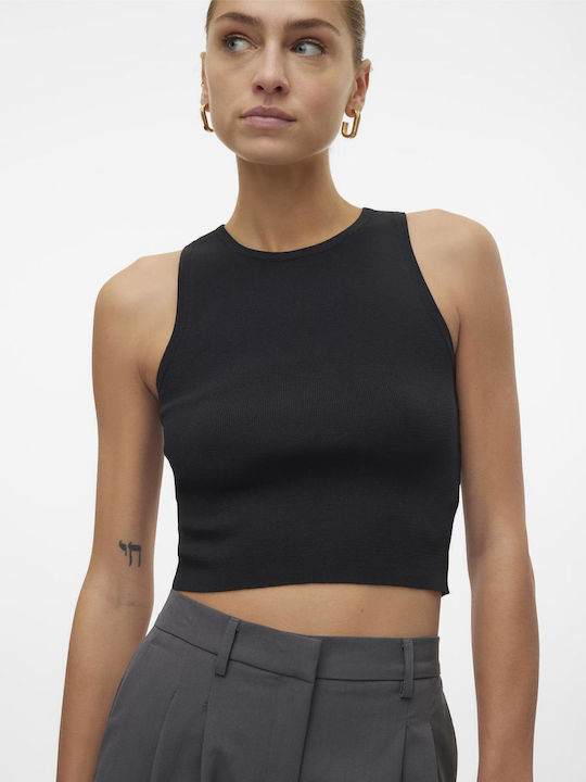 Ginny Women's Crop Top Sleeveless Black