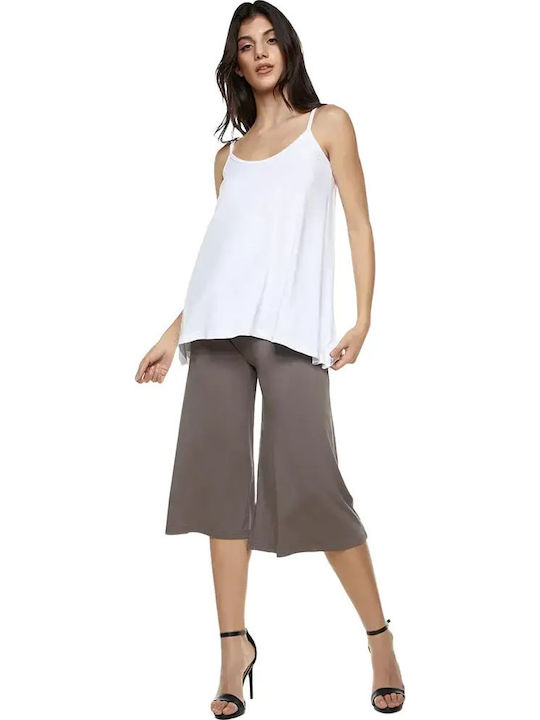 Women's Summer Cotton Sleeveless White Blouse